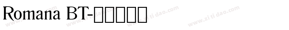 Romana BT字体转换